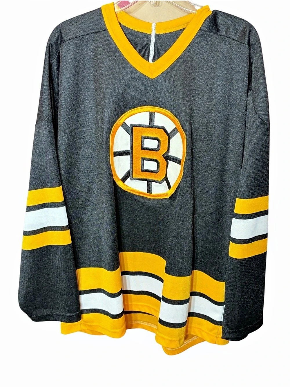 CCM Men's Color Block Hockey Jersey in Black & Yellow Size XL